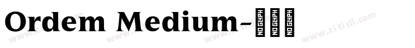 Ordem Medium字体转换